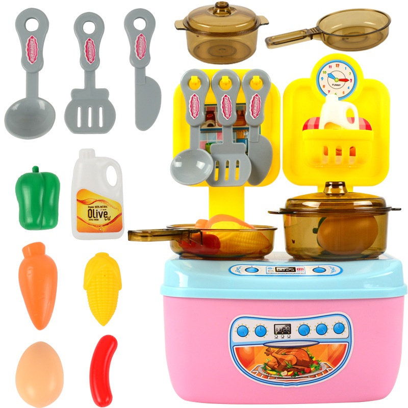 12 Pcs DIY Fruit Kitchen Toys Set Kids Plastic Vegetables Play Food