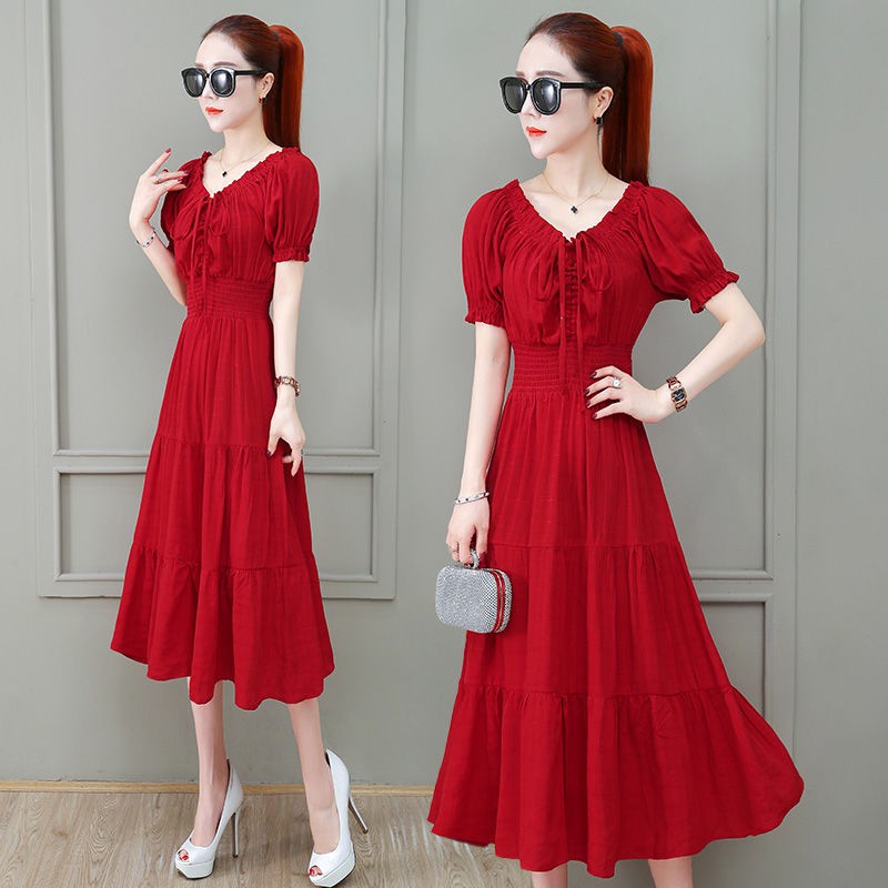 Shopee red cheap dress