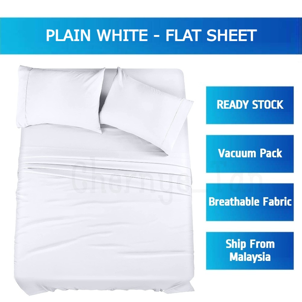 plain-white-flat-sheet-bed-sheet-cadar-all-size-for-hotel-airbnb