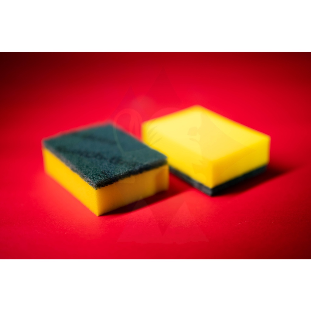 3M SCOTCH-BRITE™ 2 IN 1 SCRUB SPONGE 100MMX75MM (TRIAL SIZE) 1SET/3PCS ...