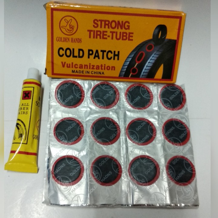 Strong tire tube clearance cold patch