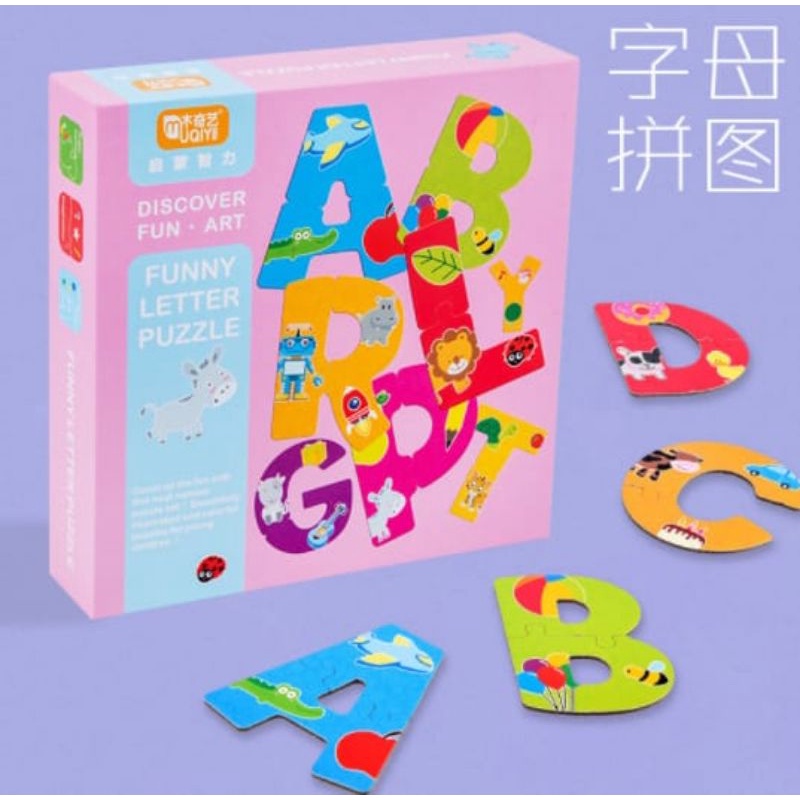 Alphabet puzzle educational toy for learning alphabet letters | Shopee ...
