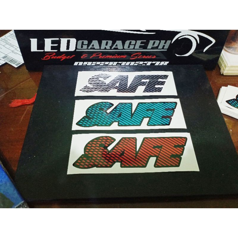 SAFE Sticker Carbon style ( for cars and motorcycle accesories decal ...