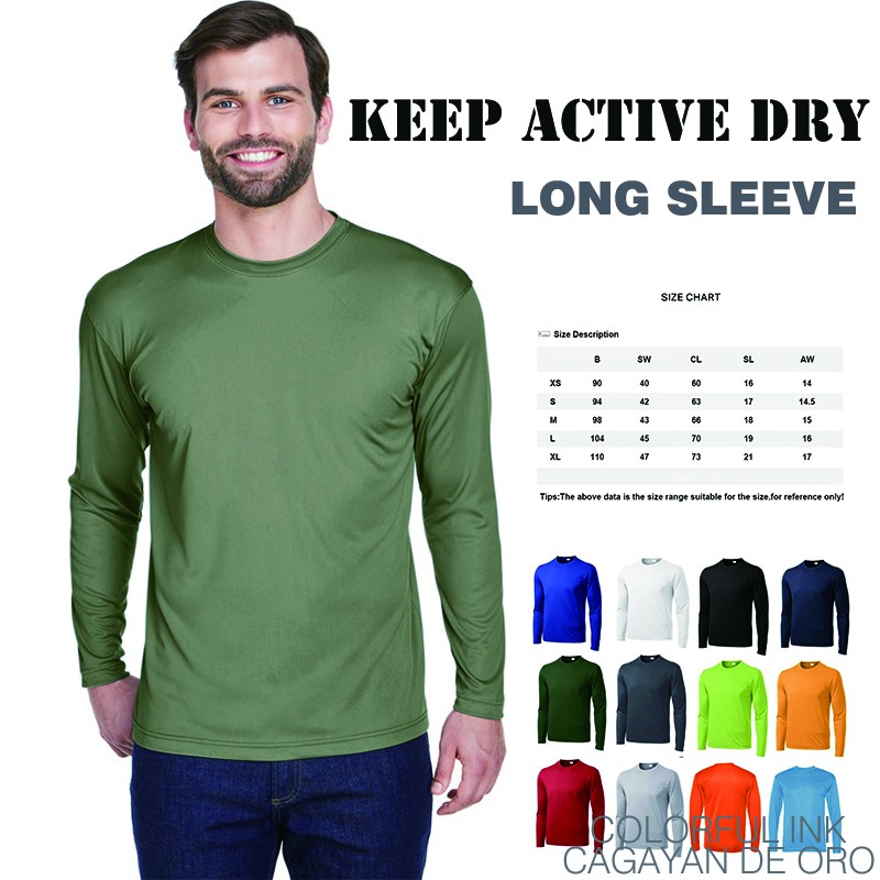 (LONGSLEEVE)Plain KEEP ACTIVE DRY DRIFIT Long Sleeve FOR MEN&WOMEN ...