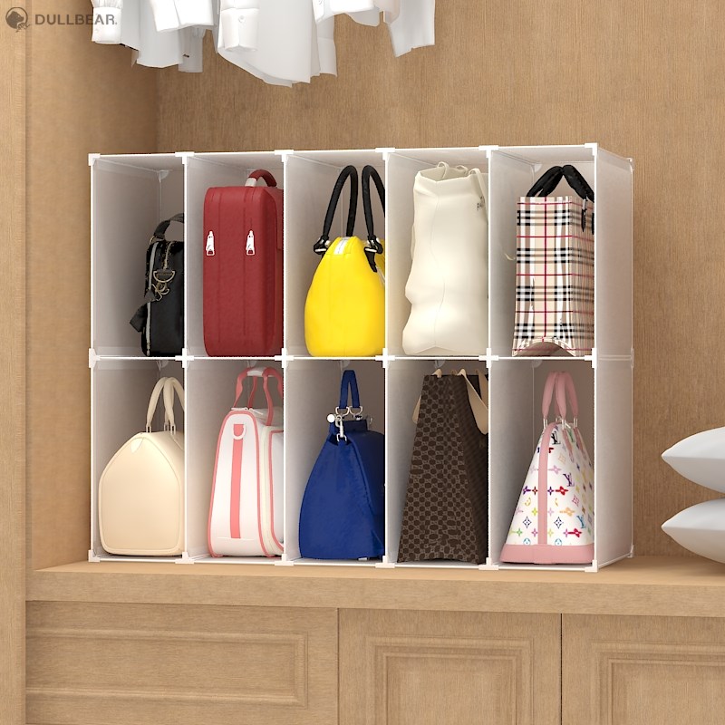 ≚Κ Bag storage cabinet floor-to-ceiling bag shelf household bag artifact  backpack rack bed