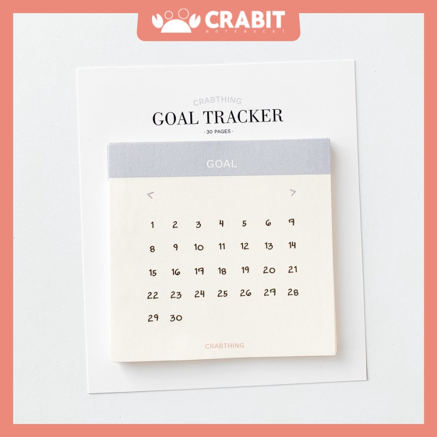 Target Tracking note Paper - Crabit Goal Tracker Notepad - 30 Sheets ...