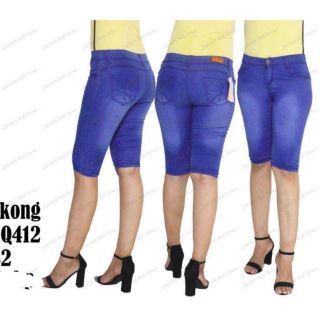 Pants 3/4 tokong capri plain plus size for women fits size 28-34 waistline