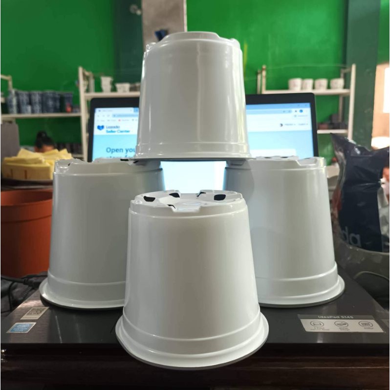 THICK PVC PLASTIC SOFT POT WHITE (12CM, 13CM, 14CM, 15CM) (30PCS, 40PCS ...