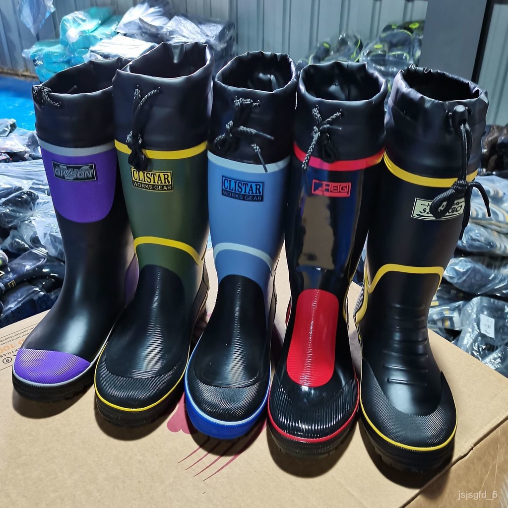 X.D raincoat Spring and Summer Men's HighTop Rain Boots Cool