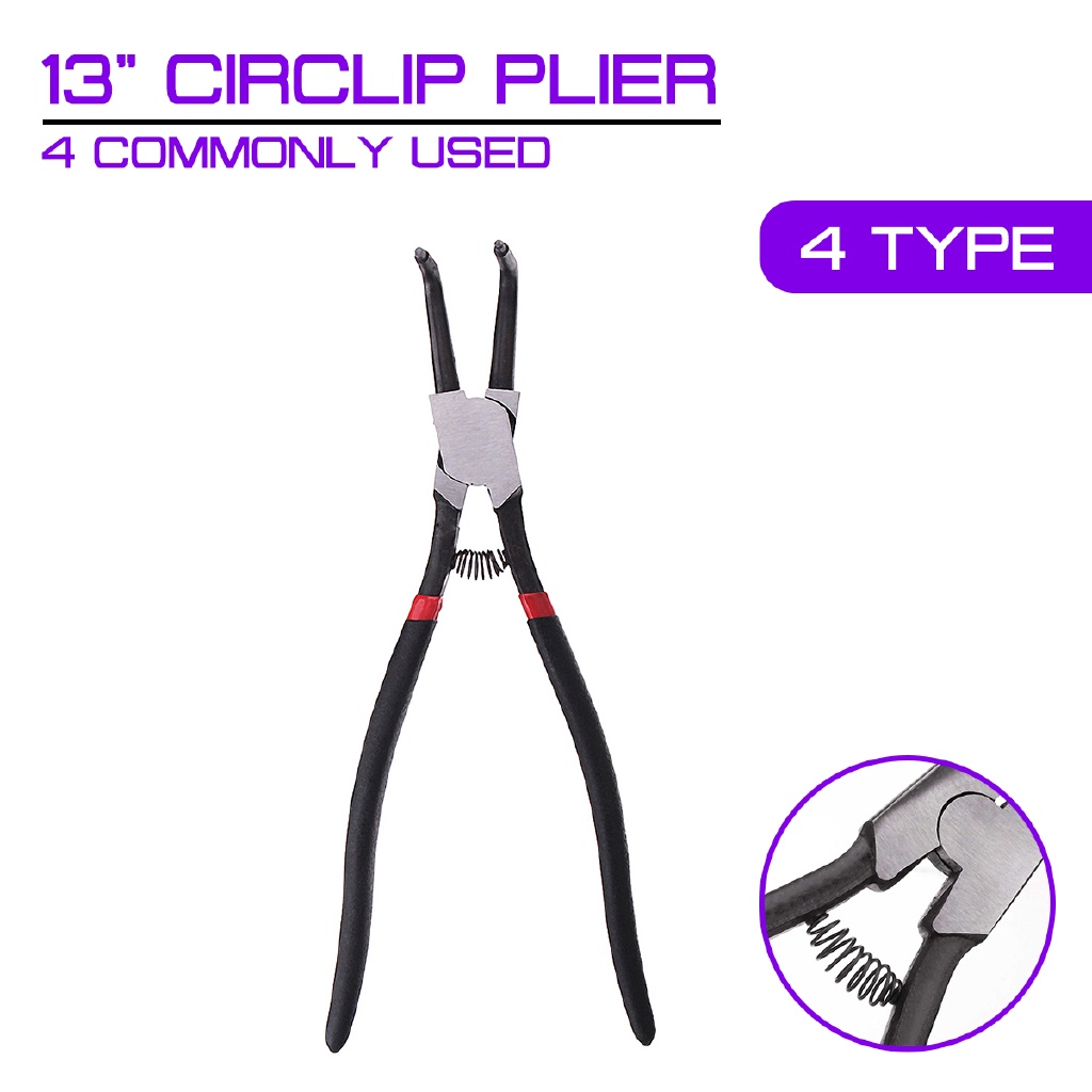 13 inch Curved Tip Plier Electrician Crimping Tool Circliper Snap Ring