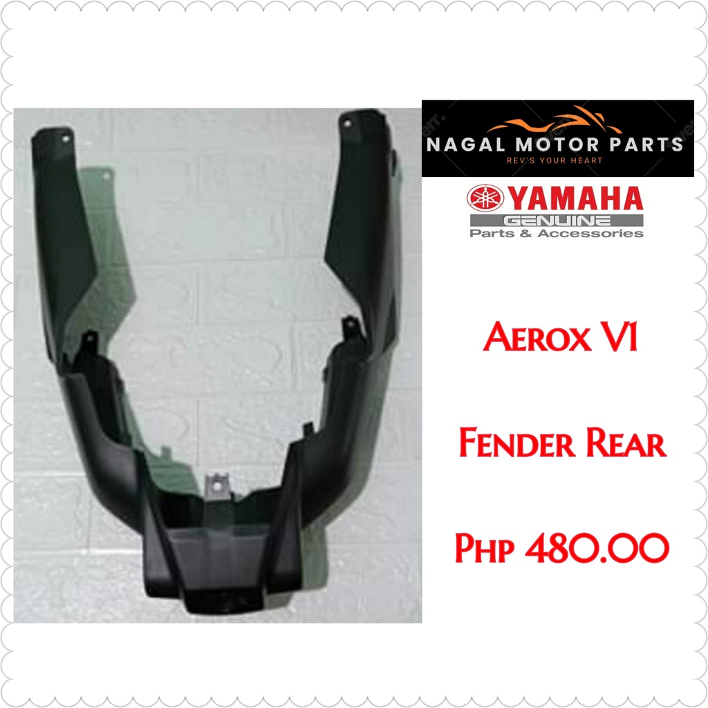 FENDER REAR FOR AEROX V1 YAMAHA GENUINE PARTS | Shopee Philippines