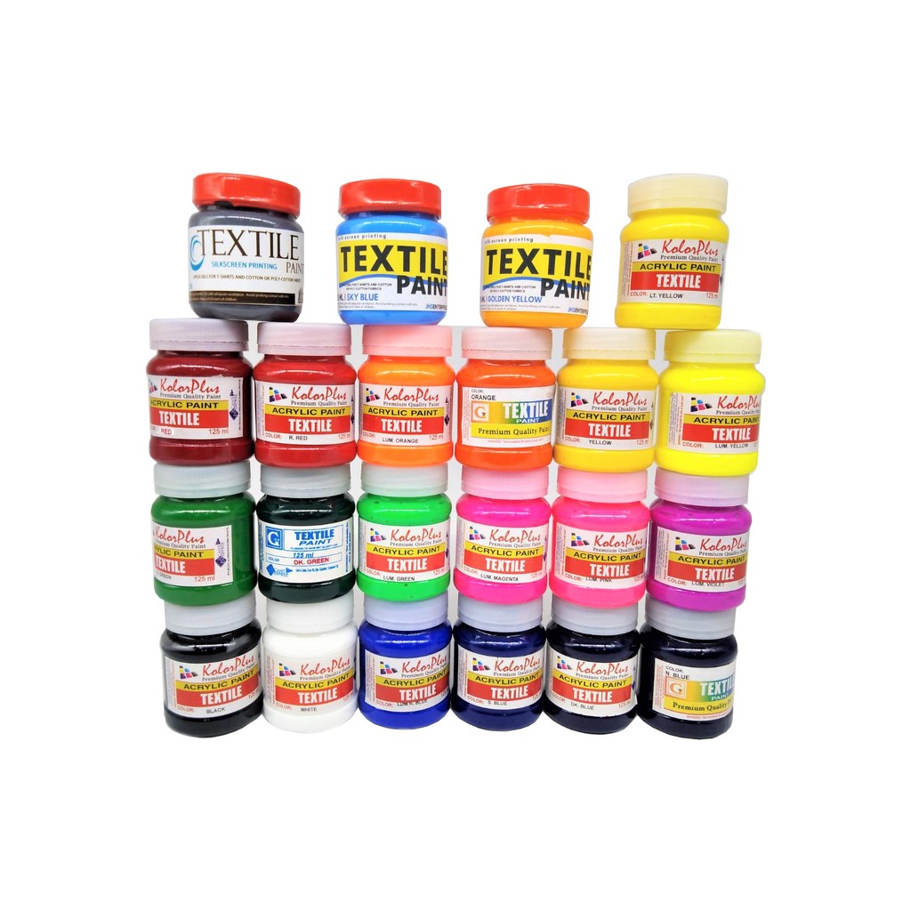 125ml Textile Premium Quality Paint Set 1 Colored Shopee Philippines