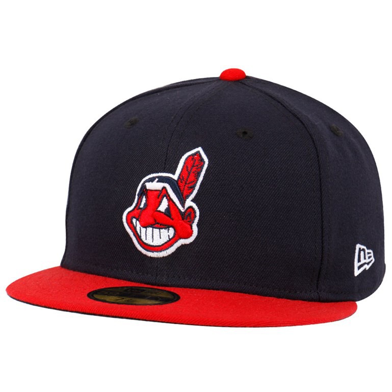 Cleveland Indians MLB AC Perf Navy Blue Red 59FIFTY Fitted Cap ...