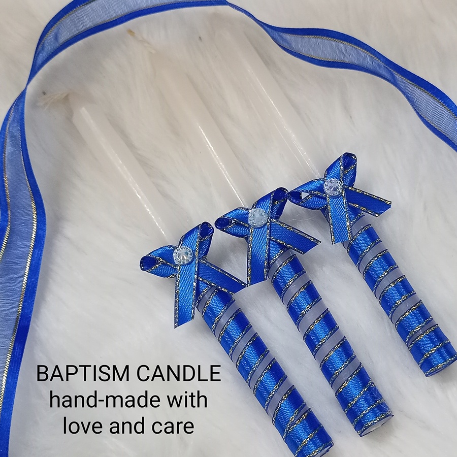 Christening Candle Lampada Blue - CCLNB1