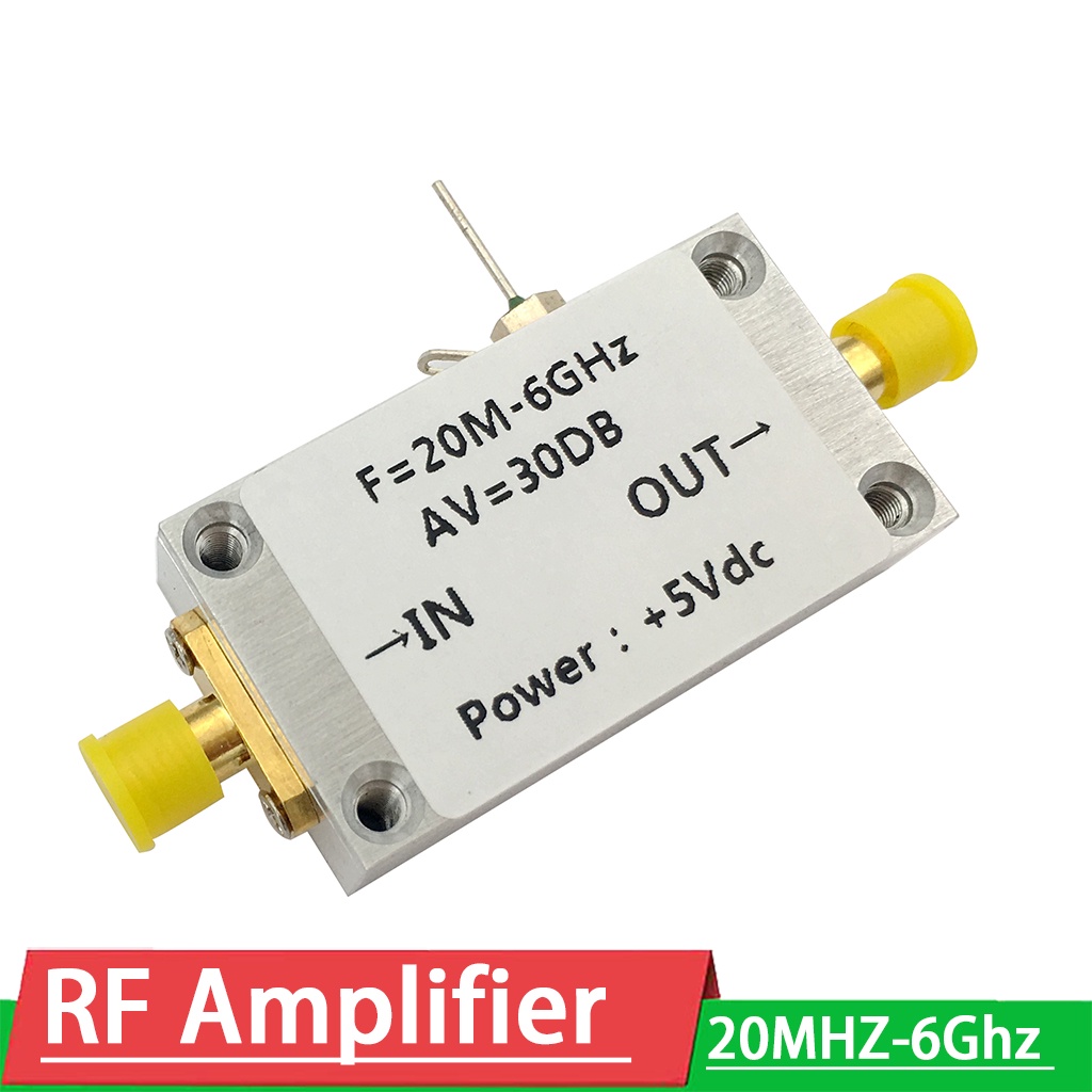 RF Amplifier LNA 20MHZ to 6GHZ Gain 32dB Low Noise Amplifier High Linearity for FM FM broadcast