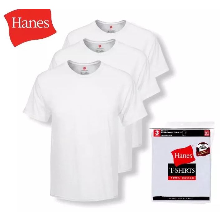 Hanes Men's ComfortSoft Crewneck T-Shirt Pack Of 5 White, Medium Chest 38-40