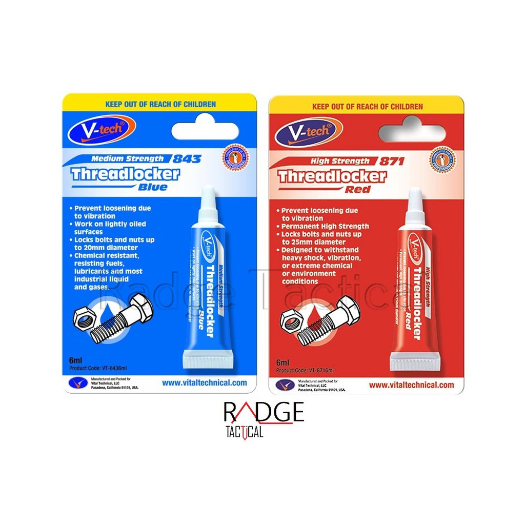 VT843 & VT871 Threadlockers Made in USA (Medium Strength Blue