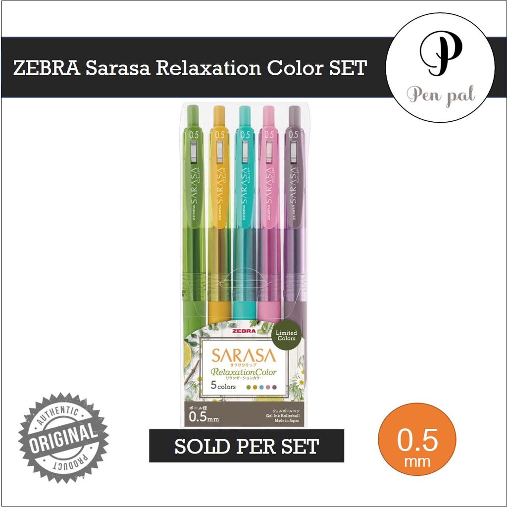 Zebra Sarasa Clip Gel Pen Relaxation Color SET (SOLD PER SET) | Shopee ...