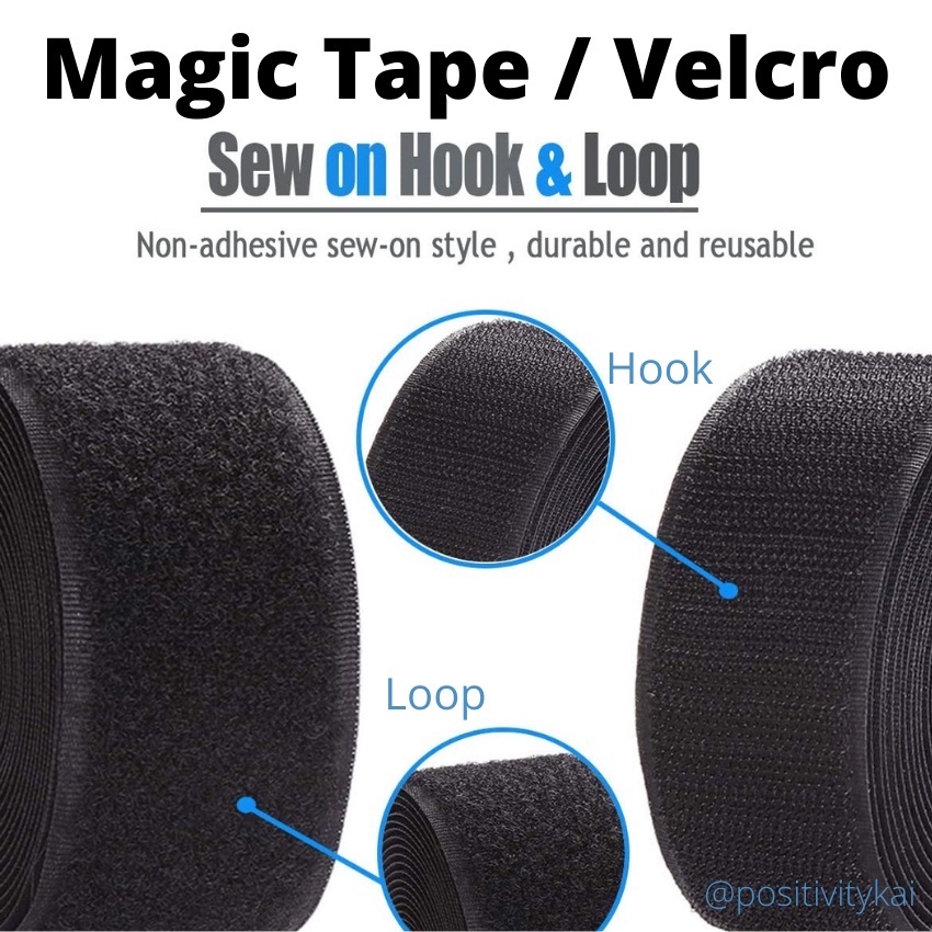 (Positivity) Velcro/ Magic Tape / Hook and Loop/ Interlocking Tape ...