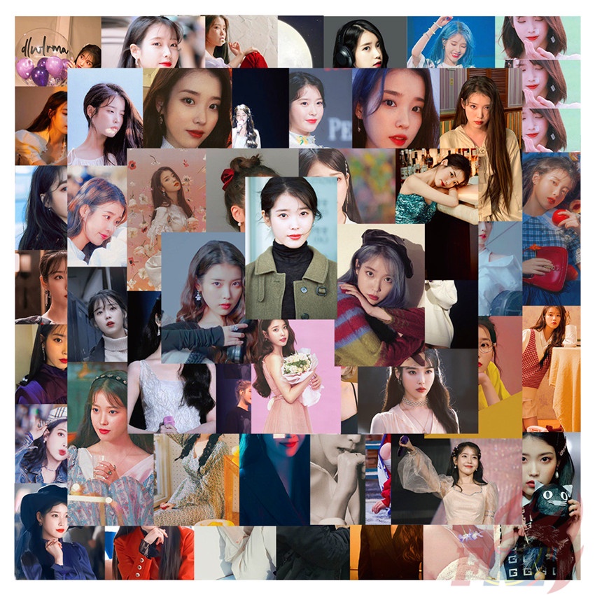 IU Lee Ji Eun Series 01 Stickers 50Pcs/Set KPOP Superstar DIY Fashion ...