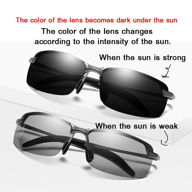 Wy Ting Color changing Sunglass Men s Polarized Driving Glasses All match UV Protection Riding Goggles Eyeglasses Eyewear Photochromic