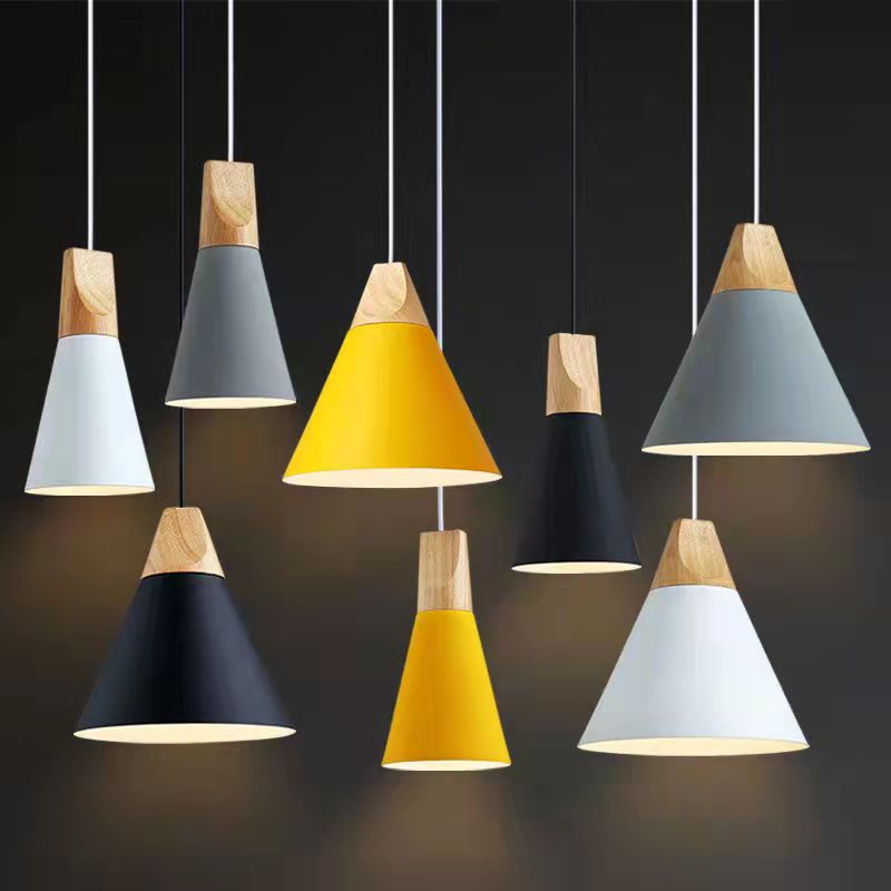 Decor Modern Droplights Ceiling Light Nordic Solid Wood Pendant Light ...