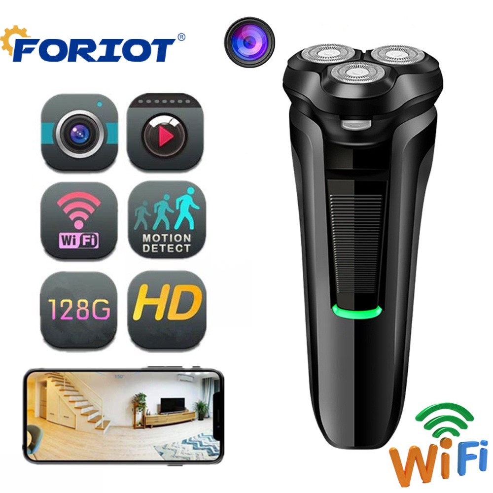 FORIOT Electric Shaver Hidden Spy Mini Camera HD 1080P Wireless WiFi IP