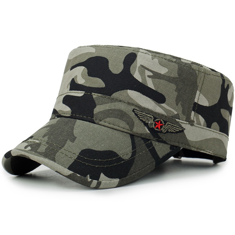 Men Women Military Hat Fashion Camouflage Solid Color Army