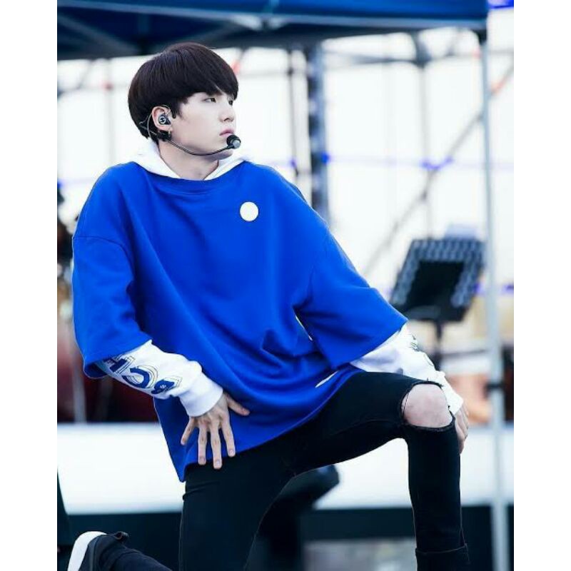 BTS SUGA Blue Hoodie (unofficial / replica) | Shopee Philippines