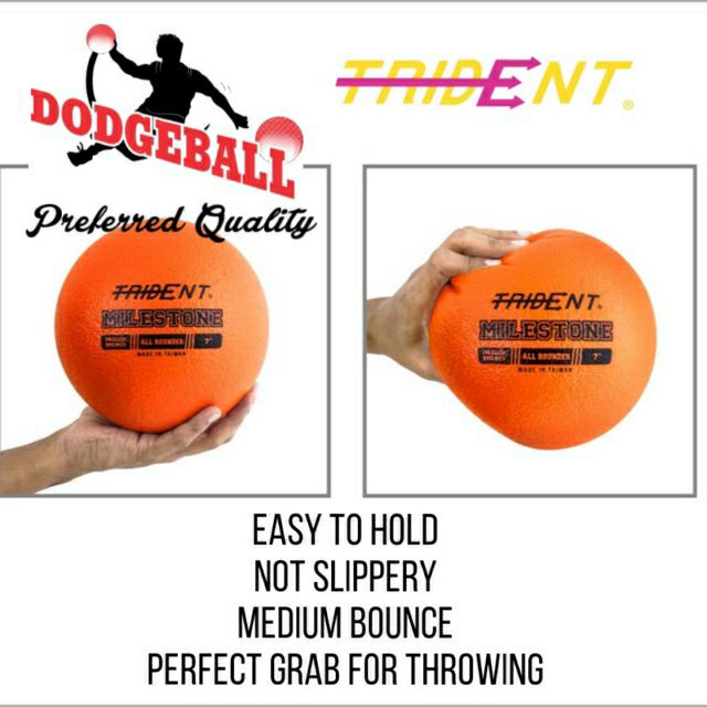 Dodgeball Official Size Trident Milestone All Rounder Medium Bounce 7