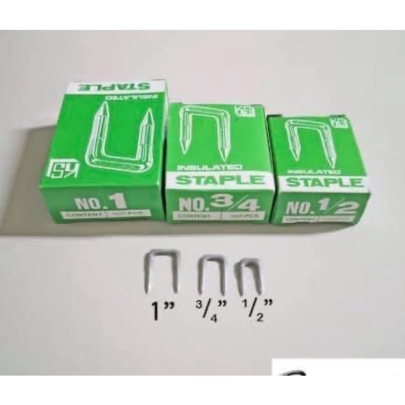 insulated staple wire (per 100 pcs)1/2 3/4 1 Shopee Philippines