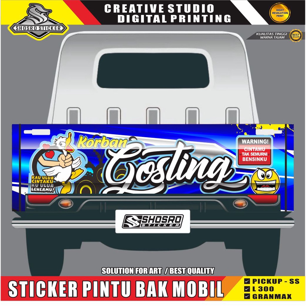 Decal STICKER RACING Body Car PICK UP/DECAL STICKER Door BAK PICK UP ...