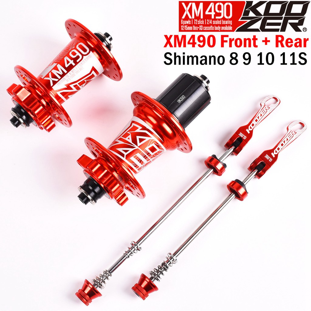 Koozer XM490 Bike Hubs Mountain Bike Hubs 32 Holes 6 Pawls 72 Rings 4