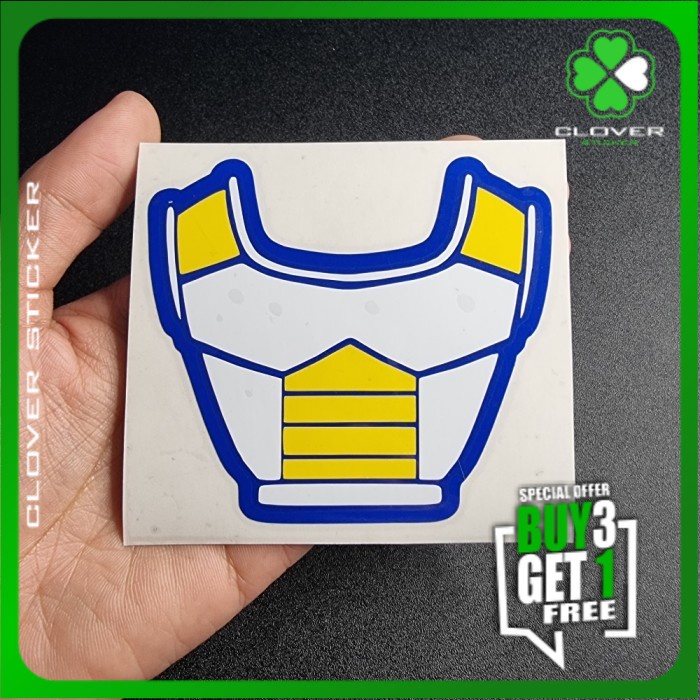 Vegeta SAIYAN FORM STICKER CUTTING DECAL Motorcycle Helmet Glass Car