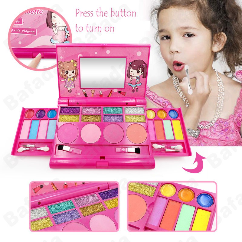 SAFETY TESTED- NON TOXIC Princess Girls Makeup Kit,Make up for Kids ...