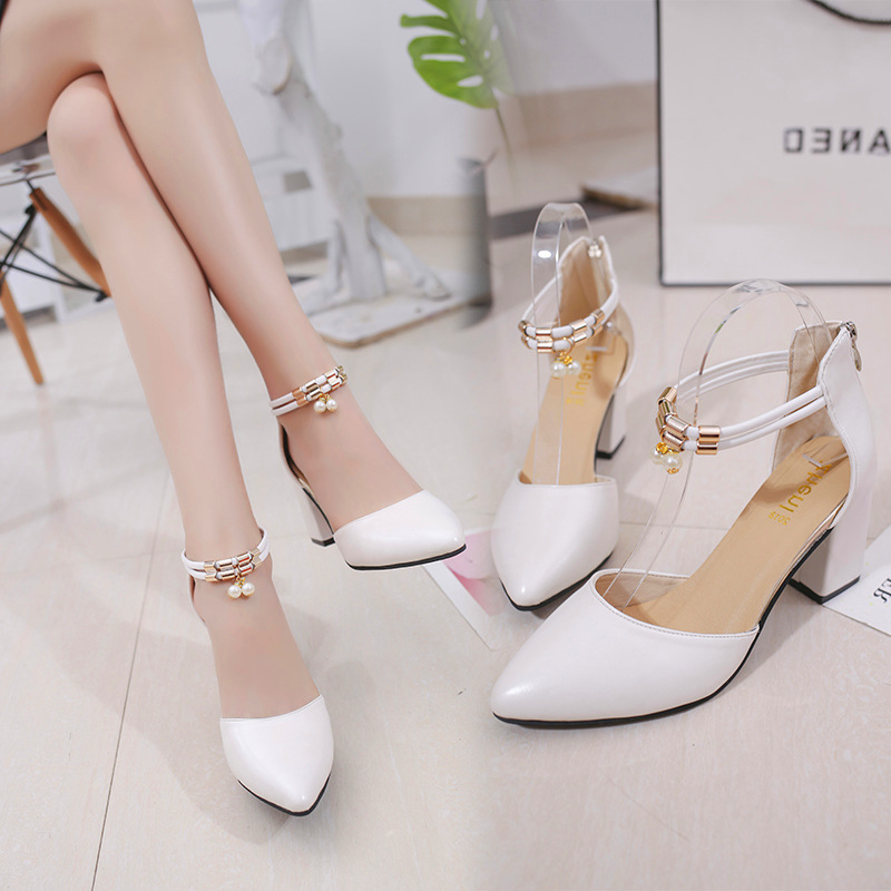 close shoes with heels for women white block close 1515 inch heels