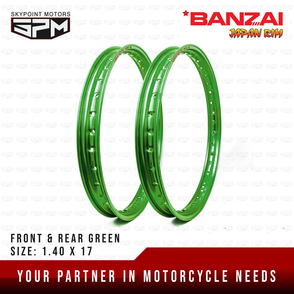 2PCS BANZAI RIMS (JAPAN RIM) (PAIR) 1.40 X 17 | Shopee Philippines