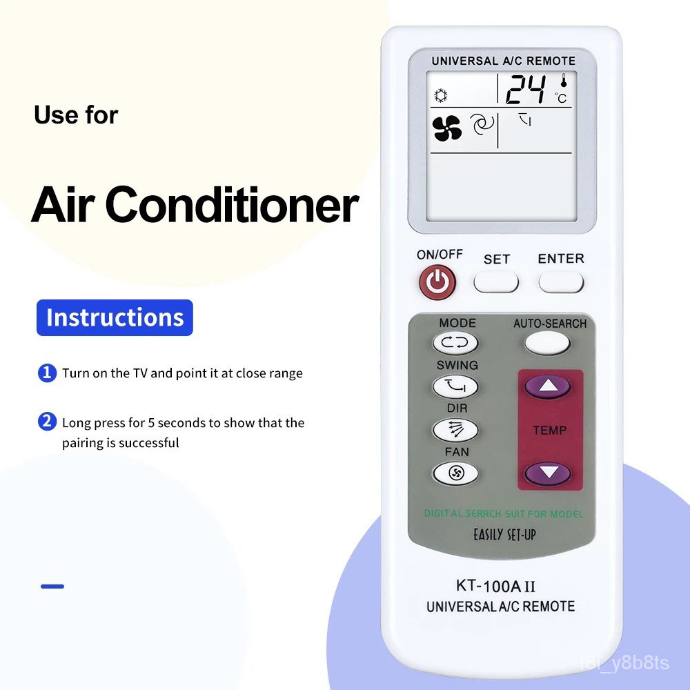 KT-100A I Universal A/C Multifunction KT-100A II Air Conditioner Remote ...