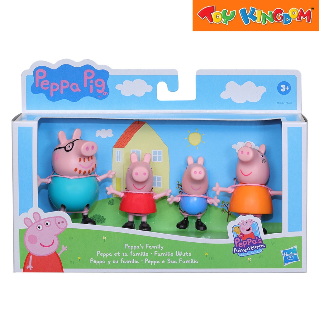 Peppa Pig Peppa's Family Ice Cream Fun Figure, Pack of 4 Toy, 4 Family Figures with Frozen Treats, from 3 Years, Multi-Coloured F3762
