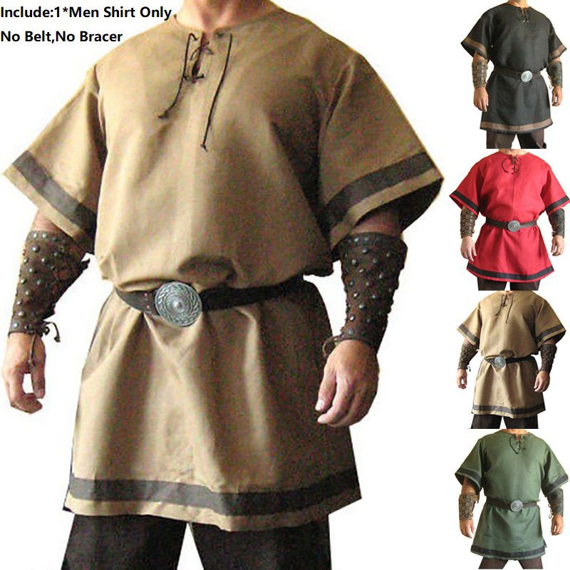 【COD】Medieval Norman Viking Cosplay Costume Halloween Short Sleeve ...