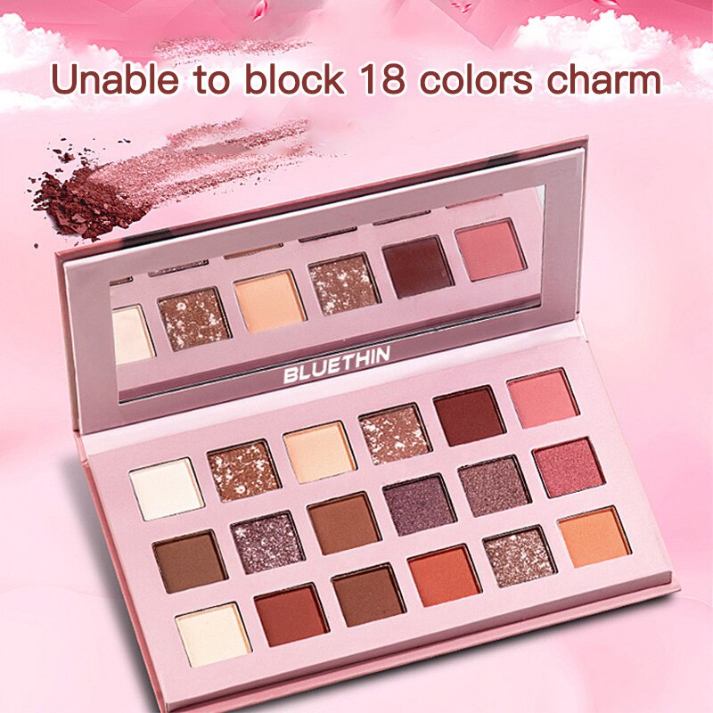 BestLand New Nude Eyeshadow Palette The 18 Colors Matte Shimmer Glitter  Multi-Reflective Shades Ultra Pigmented Makeup Eye Shadow Powder Waterproof