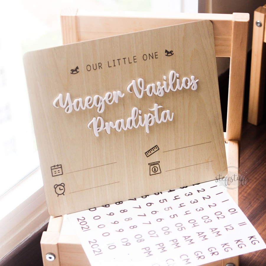 CHARLES HOSPITAL BOARD | Baby Biodata Name Plate Newborn Baby Letter ...