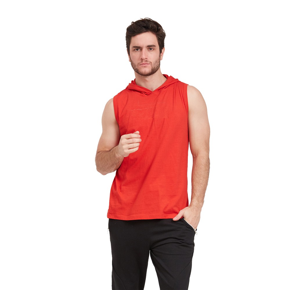MERAH Vanmarvell Singlet Hoodie Plain Red | Shopee Philippines