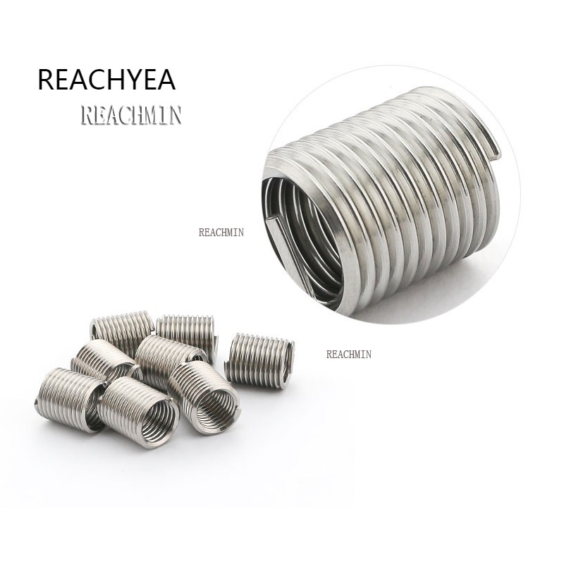 304 Stainless Steel Coiled Wire Helical Screw Thread Inserts M14*1.5/2* ...