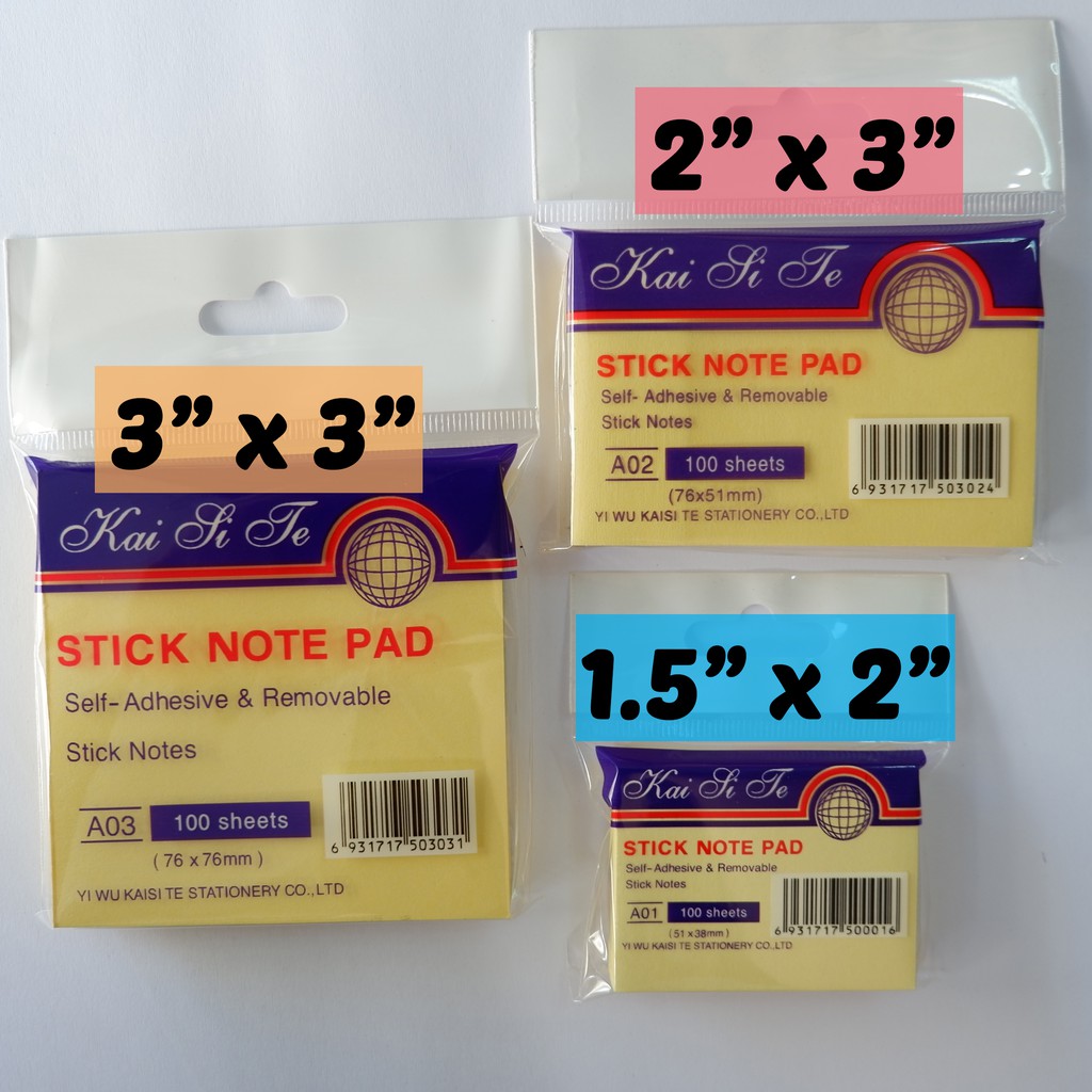 Wholesale Sticky Notes 12 pads 24 pads Yellow Shopee Philippines