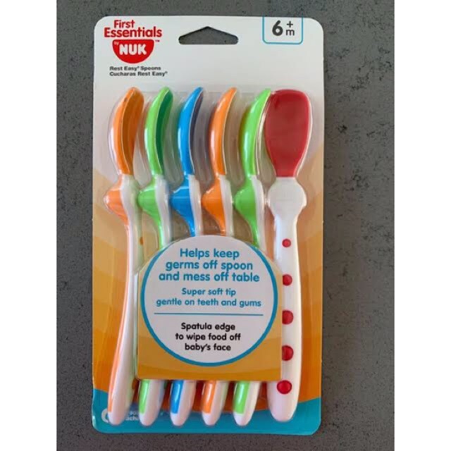 Nuk First Essentials Spoons, Rest Easy - 6 spoons