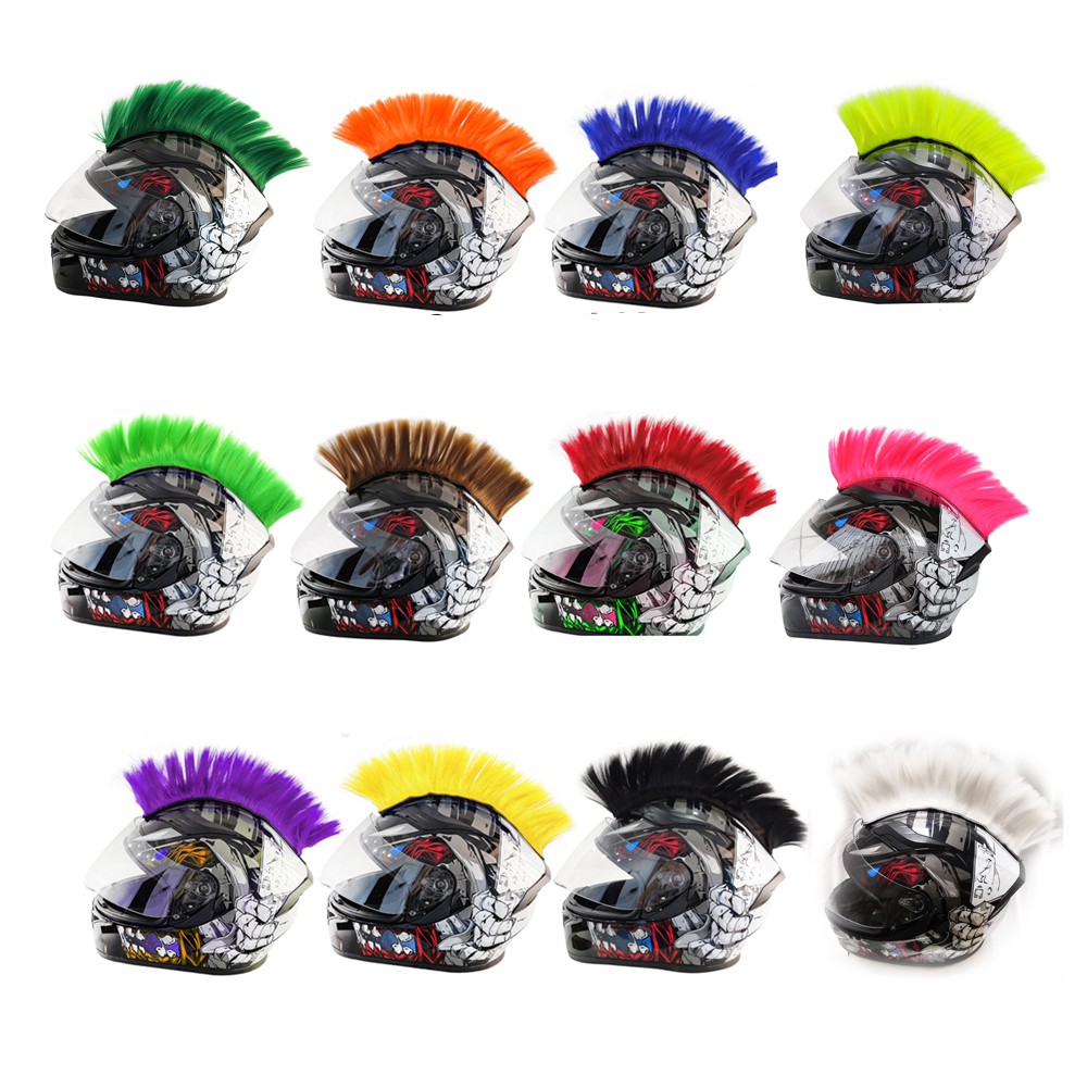 Helmet Mohawk Wig Adhesive Mohawk for Motorcycle Bicycle Ski Snowboard