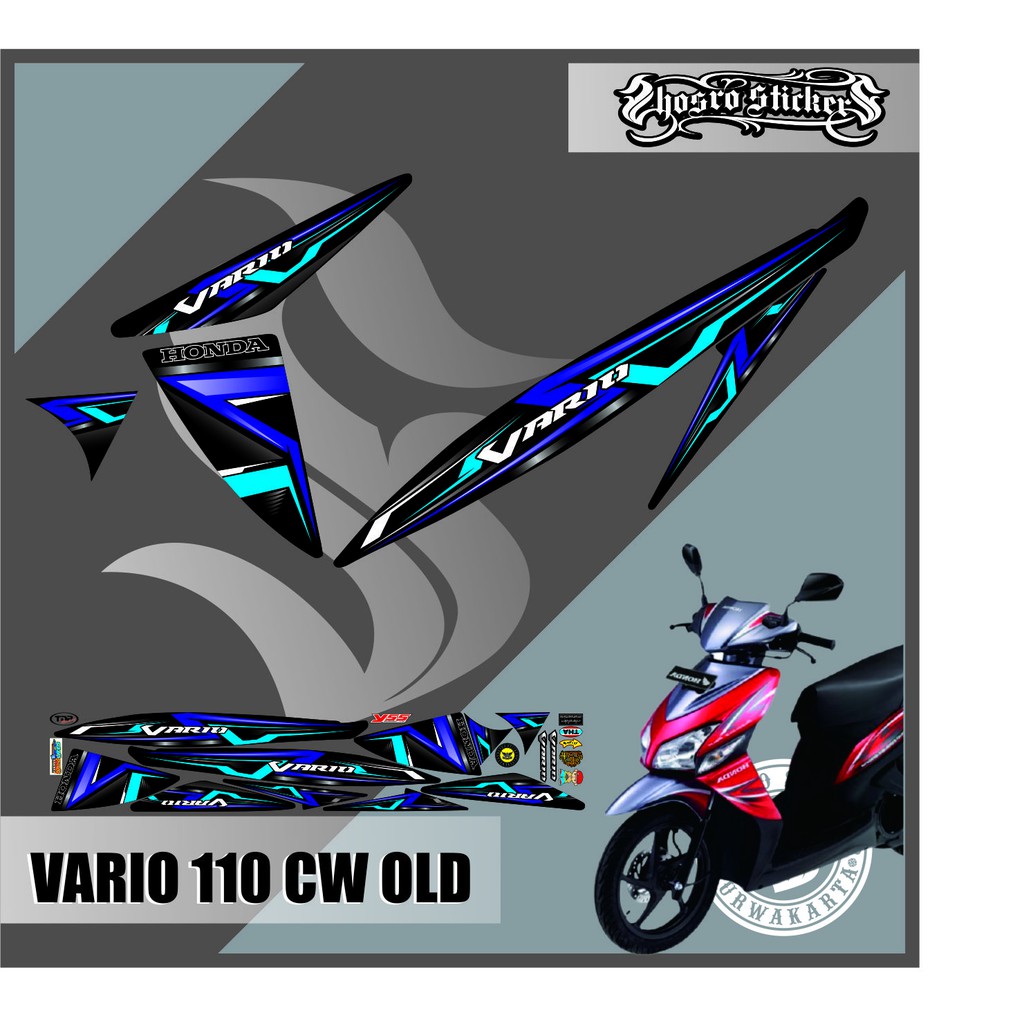 MOTORCYCLE STICKER VARIATION VARIO 110 CW-VARIO CARBON POLET SIMPLE ...