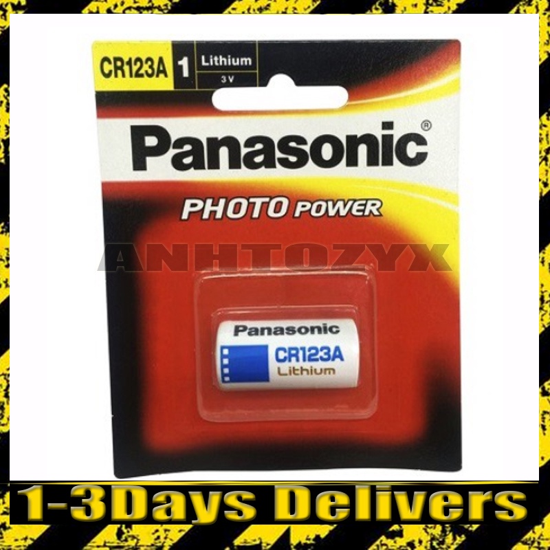 Panasonic CR123A (White) 3V Lithium Battery CR123A Cylindrical Photo