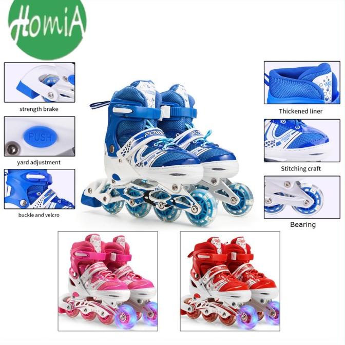 Inline Skates For Children Adults Inline Skate Wheels LED Power Roller